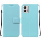For Motorola Moto G13 / G23 / G53 5G Ultra-thin Voltage Magnetic Buckle Leather Phone Case(Green) - 1