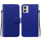 For Motorola Moto G13 / G23 / G53 5G Ultra-thin Voltage Magnetic Buckle Leather Phone Case(Blue) - 1