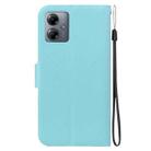 For Motorola Moto G14 Ultra-thin Voltage Magnetic Buckle Leather Phone Case(Green) - 3