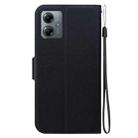 For Motorola Moto G14 Ultra-thin Voltage Magnetic Buckle Leather Phone Case(Black) - 3