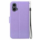 For Motorola Moto G34 Ultra-thin Voltage Magnetic Buckle Leather Phone Case(Purple) - 3