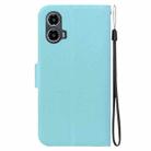 For Motorola Moto G34 Ultra-thin Voltage Magnetic Buckle Leather Phone Case(Green) - 3