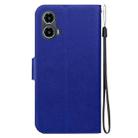 For Motorola Moto G34 Ultra-thin Voltage Magnetic Buckle Leather Phone Case(Blue) - 3