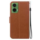 For Motorola Moto G35 Ultra-thin Voltage Magnetic Buckle Leather Phone Case(Brown) - 3