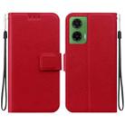 For Motorola Moto G35 Ultra-thin Voltage Magnetic Buckle Leather Phone Case(Red) - 1