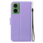 For Motorola Moto G35 Ultra-thin Voltage Magnetic Buckle Leather Phone Case(Purple) - 3