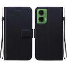 For Motorola Moto G35 Ultra-thin Voltage Magnetic Buckle Leather Phone Case(Black) - 1