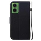 For Motorola Moto G35 Ultra-thin Voltage Magnetic Buckle Leather Phone Case(Black) - 3