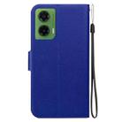 For Motorola Moto G35 Ultra-thin Voltage Magnetic Buckle Leather Phone Case(Blue) - 3