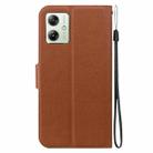 For Motorola Moto G54 Ultra-thin Voltage Magnetic Buckle Leather Phone Case(Brown) - 3