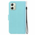 For Motorola Moto G54 Ultra-thin Voltage Magnetic Buckle Leather Phone Case(Green) - 3