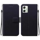 For Motorola Moto G54 Ultra-thin Voltage Magnetic Buckle Leather Phone Case(Black) - 1