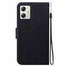 For Motorola Moto G54 Ultra-thin Voltage Magnetic Buckle Leather Phone Case(Black) - 3