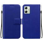 For Motorola Moto G54 Ultra-thin Voltage Magnetic Buckle Leather Phone Case(Blue) - 1