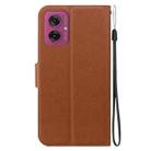 For Motorola Moto G55 Ultra-thin Voltage Magnetic Buckle Leather Phone Case(Brown) - 3