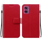 For Motorola Moto G55 Ultra-thin Voltage Magnetic Buckle Leather Phone Case(Red) - 1