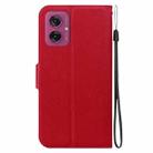 For Motorola Moto G55 Ultra-thin Voltage Magnetic Buckle Leather Phone Case(Red) - 3