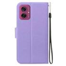 For Motorola Moto G55 Ultra-thin Voltage Magnetic Buckle Leather Phone Case(Purple) - 3