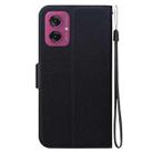 For Motorola Moto G55 Ultra-thin Voltage Magnetic Buckle Leather Phone Case(Black) - 3