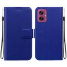 For Motorola Moto G55 Ultra-thin Voltage Magnetic Buckle Leather Phone Case(Blue) - 1