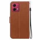 For Motorola Moto G84 Ultra-thin Voltage Magnetic Buckle Leather Phone Case(Brown) - 3