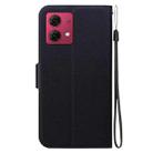 For Motorola Moto G84 Ultra-thin Voltage Magnetic Buckle Leather Phone Case(Black) - 3