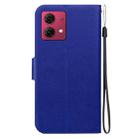 For Motorola Moto G84 Ultra-thin Voltage Magnetic Buckle Leather Phone Case(Blue) - 3