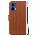 For Motorola Moto G85 Ultra-thin Voltage Magnetic Buckle Leather Phone Case(Brown) - 3