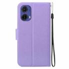 For Motorola Moto G85 Ultra-thin Voltage Magnetic Buckle Leather Phone Case(Purple) - 3