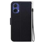 For Motorola Moto G85 Ultra-thin Voltage Magnetic Buckle Leather Phone Case(Black) - 3