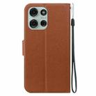 For Motorola Moto G75 5G Ultra-thin Voltage Magnetic Buckle Leather Phone Case(Brown) - 3