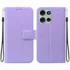 For Motorola Moto G75 5G Ultra-thin Voltage Magnetic Buckle Leather Phone Case(Purple) - 1