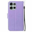 For Motorola Moto G75 5G Ultra-thin Voltage Magnetic Buckle Leather Phone Case(Purple) - 3