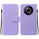 For Realme 11 Pro / 11 Pro+ Ultra-thin Voltage Magnetic Buckle Leather Phone Case(Purple) - 1