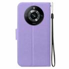 For Realme 11 Pro / 11 Pro+ Ultra-thin Voltage Magnetic Buckle Leather Phone Case(Purple) - 3