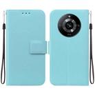 For Realme 11 Pro / 11 Pro+ Ultra-thin Voltage Magnetic Buckle Leather Phone Case(Green) - 1