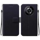 For Realme 11 Pro / 11 Pro+ Ultra-thin Voltage Magnetic Buckle Leather Phone Case(Black) - 1