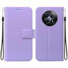 For Realme 12 5G Ultra-thin Voltage Magnetic Buckle Leather Phone Case(Purple) - 1