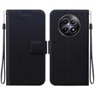 For Realme 12 5G Ultra-thin Voltage Magnetic Buckle Leather Phone Case(Black) - 1