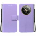 For Realme 12 Pro+ Ultra-thin Voltage Magnetic Buckle Leather Phone Case(Purple) - 1