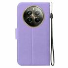 For Realme 12 Pro+ Ultra-thin Voltage Magnetic Buckle Leather Phone Case(Purple) - 3