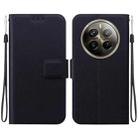 For Realme 12 Pro+ Ultra-thin Voltage Magnetic Buckle Leather Phone Case(Black) - 1