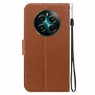 For Realme 12+ Ultra-thin Voltage Magnetic Buckle Leather Phone Case(Brown) - 3