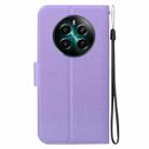 For Realme 12+ Ultra-thin Voltage Magnetic Buckle Leather Phone Case(Purple) - 3