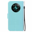 For Realme 12+ Ultra-thin Voltage Magnetic Buckle Leather Phone Case(Green) - 3