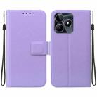 For Realme C53 / C53 India / Narzo N53 Ultra-thin Voltage Magnetic Buckle Leather Phone Case(Purple) - 1