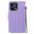 For Realme C53 / C53 India / Narzo N53 Ultra-thin Voltage Magnetic Buckle Leather Phone Case(Purple) - 3