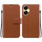 For Realme C55 / Narzo N55 Ultra-thin Voltage Magnetic Buckle Leather Phone Case(Brown) - 1