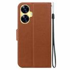 For Realme C55 / Narzo N55 Ultra-thin Voltage Magnetic Buckle Leather Phone Case(Brown) - 3