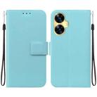 For Realme C55 / Narzo N55 Ultra-thin Voltage Magnetic Buckle Leather Phone Case(Green) - 1